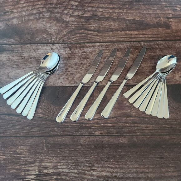 Set 4 JA Henckels Intl Tablespoon Soup Spoons Silverware Silvano 18/10 Flatware - Picture 10 of 10